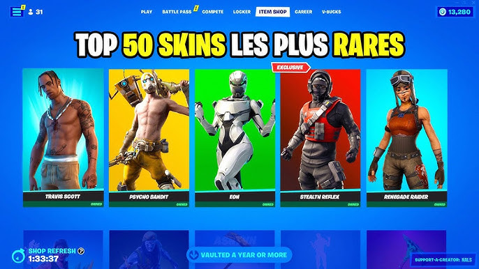 À la recherche du skin le plus rare de Fortnite : un trésor convoité par les joueurs